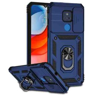 For Motorola Moto G Play Sliding Camshield Holder Phone Case(Blue)