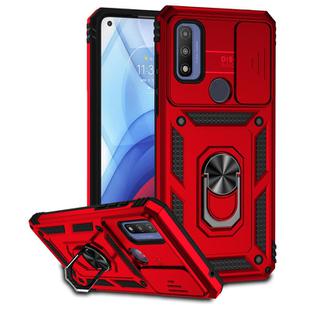 For Motorola Moto G Pure Sliding Camshield Holder Phone Case(Red)