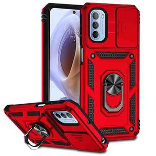 For Motorola Moto G31 Sliding Camshield Holder Phone Case(Red)