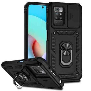 For Xiaomi Redmi 10 Sliding Camshield Holder Phone Case(Black)