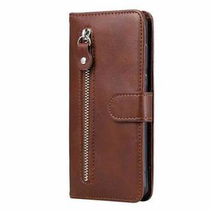 For Xiaomi Redmi Note 11 Pro 4G/Redmi Note 11 Pro 5G(Global)/Redmi Note 11E Pro Fashion Calf Texture Zipper Horizontal Flip Leather Case(Brown)