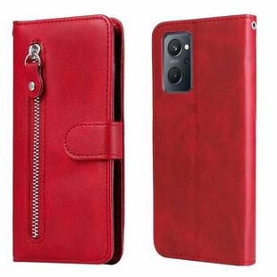 For OPPO Realme 9i/A36 4G/A96 4G/K10 4G/A76 4G / A36 4G / A76 4G(Global) Fashion Calf Texture Zipper Horizontal Flip Leather Case(Red)