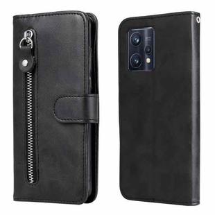 For OPPO Realme 9 Pro+ Fashion Calf Texture Zipper Horizontal Flip Leather Case(Black)