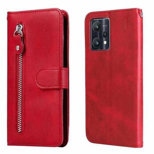 For OPPO Realme 9 Pro/Realme V25 Fashion Calf Texture Zipper Horizontal Flip Leather Case(Red)