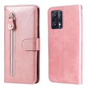 For OPPO Realme 9 Pro/Realme V25 Fashion Calf Texture Zipper Horizontal Flip Leather Case(Rose Gold)