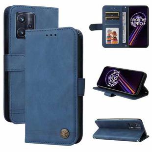 For OPPO Realme 9 Pro+ Skin Feel Life Tree Metal Button Horizontal Flip Leather Case(Blue)