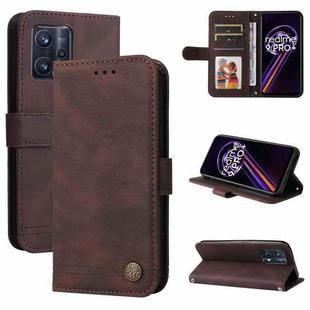 For OPPO Realme 9 Pro+ Skin Feel Life Tree Metal Button Horizontal Flip Leather Case(Brown)