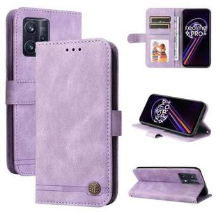 For OPPO Realme 9 Pro+ Skin Feel Life Tree Metal Button Horizontal Flip Leather Case(Purple)