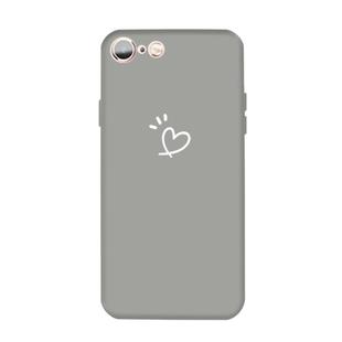 For iPhone 6s / 6 Three Dots Love-heart Pattern Colorful Frosted TPU Phone Protective Case(Gray)