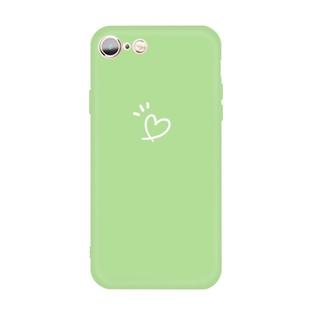 For iPhone 6s / 6 Three Dots Love-heart Pattern Colorful Frosted TPU Phone Protective Case(Green)