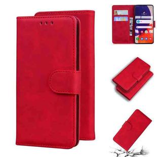For Samsung Galaxy Quantum 2 / A82 5G Skin Feel Pure Color Flip Leather Phone Case(Red)