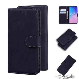 For Samsung Galaxy S10 Lite / A91 Skin Feel Pure Color Flip Leather Phone Case(Black)