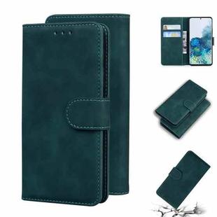For Samsung Galaxy S20+ Skin Feel Pure Color Flip Leather Phone Case(Green)