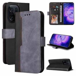 For OPPO Find X5 Stitching-Color Horizontal Flip Leather Case(Grey)