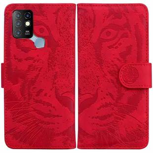 For Infinix Hot 10 X682 Tiger Embossing Pattern Horizontal Flip Leather Phone Case(Red)