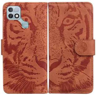 For Infinix Hot 10i / Smart 5 Pro X659B / PR652B / S658E Tiger Embossing Pattern Horizontal Flip Leather Phone Case(Brown)