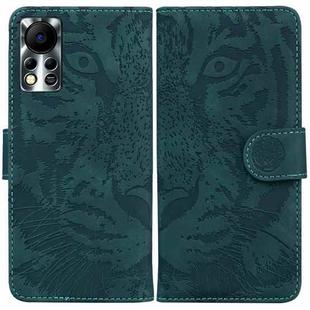 For Infinix Hot 11S NFC X6812B Tiger Embossing Pattern Horizontal Flip Leather Phone Case(Green)