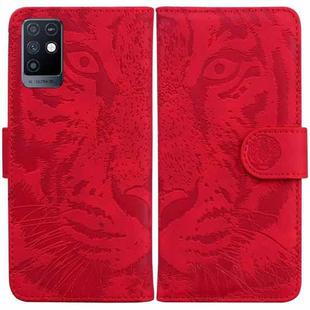 For Infinix Note 10 X693 Tiger Embossing Pattern Horizontal Flip Leather Phone Case(Red)