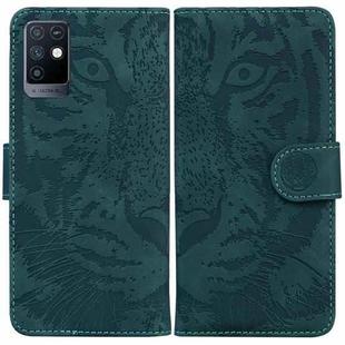 For Infinix Note 10 X693 Tiger Embossing Pattern Horizontal Flip Leather Phone Case(Green)