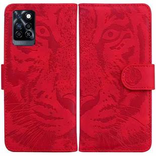 For Infinix Note 10 Pro X695 Tiger Embossing Pattern Horizontal Flip Leather Phone Case(Red)
