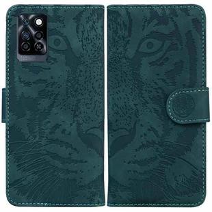 For Infinix Note 10 Pro X695 Tiger Embossing Pattern Horizontal Flip Leather Phone Case(Green)