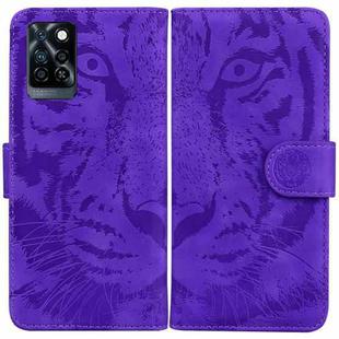 For Infinix Note 10 Pro X695 Tiger Embossing Pattern Horizontal Flip Leather Phone Case(Purple)