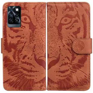 For Infinix Note 10 Pro X695 Tiger Embossing Pattern Horizontal Flip Leather Phone Case(Brown)