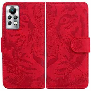 For Infinix Note 11 Pro / Note 11s Tiger Embossing Pattern Horizontal Flip Leather Phone Case(Red)