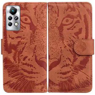 For Infinix Note 11 Pro / Note 11s Tiger Embossing Pattern Horizontal Flip Leather Phone Case(Brown)