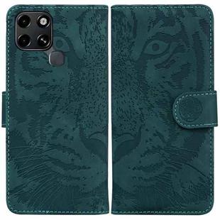 For Infinix Smart 6 Tiger Embossing Pattern Horizontal Flip Leather Phone Case(Green)