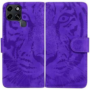 For Infinix Smart 6 Tiger Embossing Pattern Horizontal Flip Leather Phone Case(Purple)