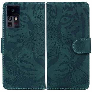 For Infinix Zero X / X Pro Tiger Embossing Pattern Horizontal Flip Leather Phone Case(Green)