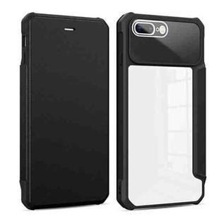 Magnetic Flip Leather Phone Case For iPhone 8 Plus / 7 Plus(Black)