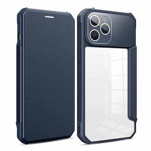 For iPhone 12 Pro Magnetic Flip Leather Phone Case(Blue)