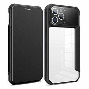 For iPhone 12 Pro Magnetic Flip Leather Phone Case(Black)