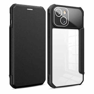 For iPhone 13 Magnetic Flip Leather Phone Case(Black)
