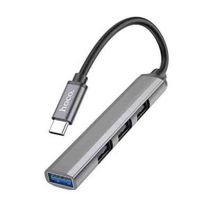 hoco HB26 Type-C / USB-C to USB 3.0+USB 2.0*3 4 In 1 Converter Adapter(Tarnish)