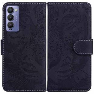 For Tecno Camon 18 / 18P Tiger Embossing Pattern Horizontal Flip Leather Phone Case(Black)