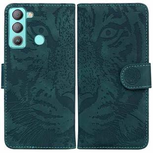For Tecno Pop 5 LTE BD4 Tiger Embossing Pattern Horizontal Flip Leather Phone Case(Green)