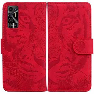 For Tecno Pova 2 Tiger Embossing Pattern Horizontal Flip Leather Phone Case(Red)