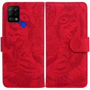 For Tecno Pova LD7 Tiger Embossing Pattern Horizontal Flip Leather Phone Case(Red)