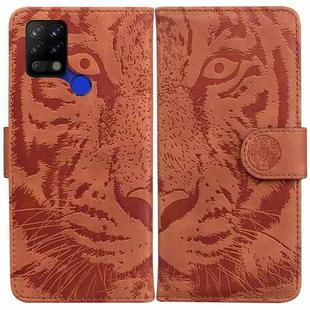 For Tecno Pova LD7 Tiger Embossing Pattern Horizontal Flip Leather Phone Case(Brown)