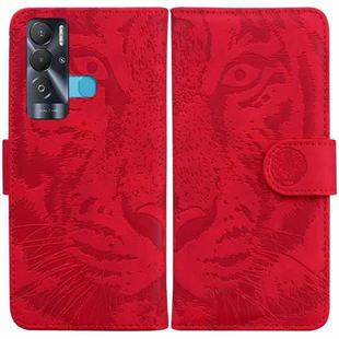 For Tecno Pova Neo LE6 Tiger Embossing Pattern Horizontal Flip Leather Phone Case(Red)