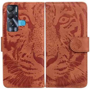 For Tecno Pova Neo LE6 Tiger Embossing Pattern Horizontal Flip Leather Phone Case(Brown)