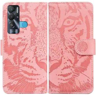 For Tecno Pova Neo LE6 Tiger Embossing Pattern Horizontal Flip Leather Phone Case(Pink)
