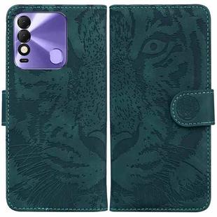 For Tecno Spark 8 / 8T Tiger Embossing Pattern Horizontal Flip Leather Phone Case(Green)