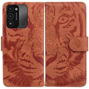 For Tecno Spark Go 2022 / Spark 8C Tiger Embossing Pattern Horizontal Flip Leather Phone Case(Brown)