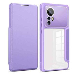 For Xiaomi 12 5G Magnetic Flip Leather Phone Case(Purple)