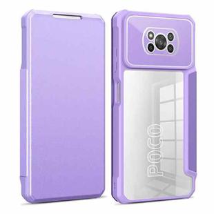 For Xiaomi Poco X3 Magnetic Flip Leather Phone Case(Purple)