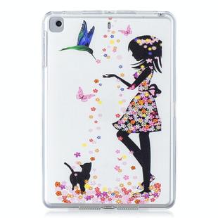 For iPad Mini 1 / 2 / 3 / 4 Colored Drawing Pattern TPU Case(Butterfly Girl)